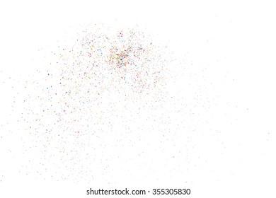 Abstract colorful explosion of confetti vector isolated on a white background. Grainy abstract colorful texture. Flat design element. Vector illustration,eps 10.