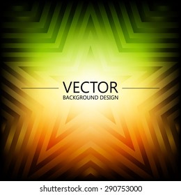 Abstract colorful explosion design, Green and orange shade, Modern disco lights background.