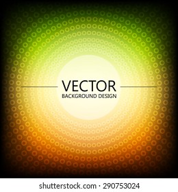 Abstract colorful explosion design, Green and orange shade, Modern disco lights background.