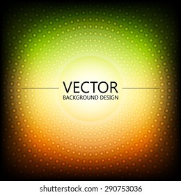 Abstract colorful explosion design, Green and orange shade, Modern disco lights background.