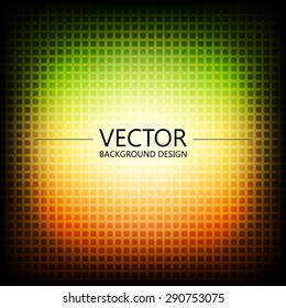 Abstract colorful explosion design, Green and orange shade, Modern disco lights background.