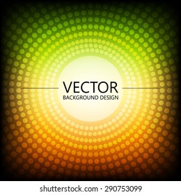Abstract colorful explosion design, Green and orange shade, Modern disco lights background.