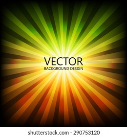 Abstract colorful explosion design, Green and orange shade, Modern disco lights background.