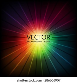 Abstract colorful explosion design, Rainbow color, Modern disco lights background.