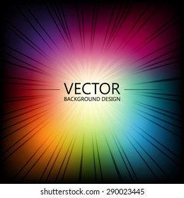 Abstract colorful explosion design, Rainbow color, Modern disco lights background.