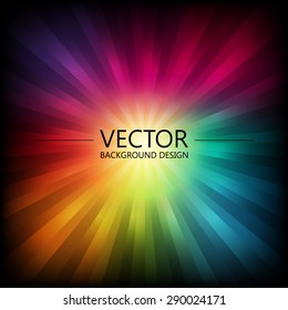 Abstract colorful explosion design, Rainbow color, Modern disco lights background.