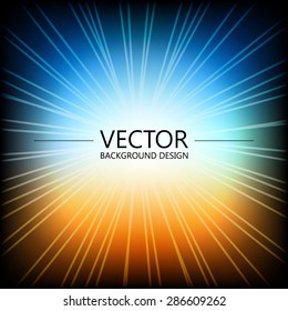 Abstract colorful explosion design, Sunrise color, Modern disco lights background.