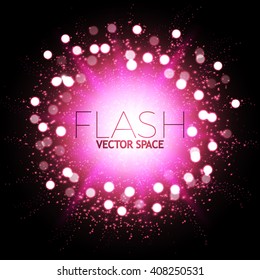 Abstract Colorful Explosion. Firework & Flash. Vector illustration
