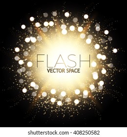 Abstract Colorful Explosion. Firework & Flash. Vector illustration