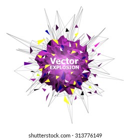 Abstract colorful explosion. Vector illustration.