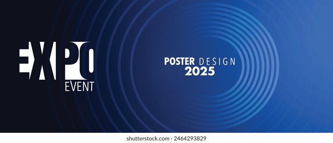 Abstrakte bunte Expo Poster Design Vorlage mit Wellenlinien für Geschäftsaktionen, Technologie und Events. Vektorgrafik. für Technologie und bevorstehende Veranstaltungen. Für Unternehmen, Marketing und Werbung.