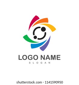 Abstract Colorful Eye Logo