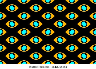 Abstract Colorful Eye Pattern Background. Seamless. Wallpaper. Vector Illustration