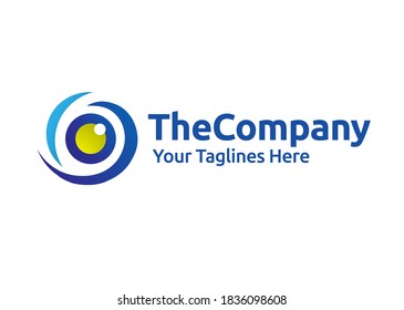  abstract colorful eye vision logo 