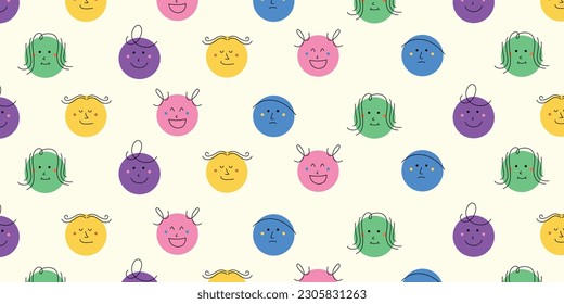 abstract colorful face pattern background