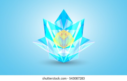 Abstract colorful facet, vector