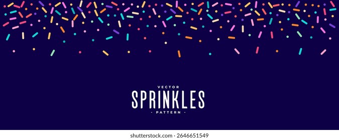 abstract colorful falling sprinkle background for birthday or anniversary party vector