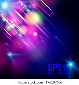 Abstract colorful festive bokeh background.  Vector illustration