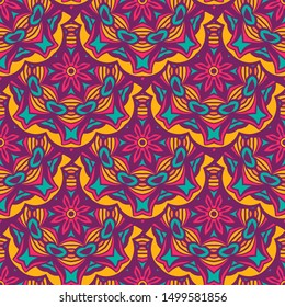Abstract colorful festive ethnic geometric tribal pattern 