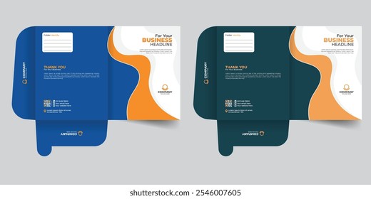 Abstract and colorful file folder design real estate File Cases. Professional creative Luxury corporate presentation Document Folders for your business
