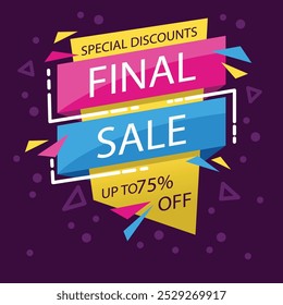 abstract colorful final sale background design