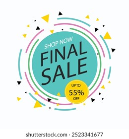 abstract colorful final sale design. sale background