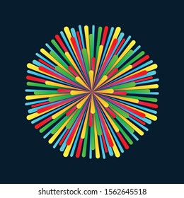 abstract colorful firework background. vector illustration