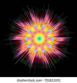 abstract colorful fireworks