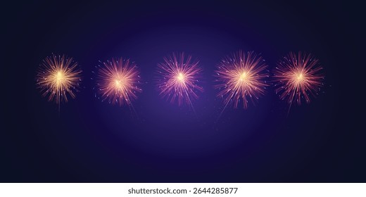 Abstrato colorido fogos de artifício vetor projeto de fundo para celebrações de férias, eventos de Ano Novo, festas e ocasiões de festival com luzes brilhantes e brilhos
