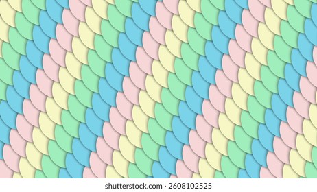 Abstract colorful fish scales on background. Pattern fish scales shapes.