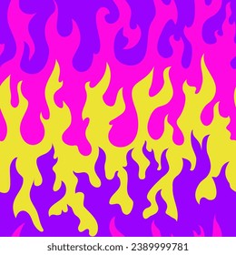 Abstract colorful flame. Seamless pattern