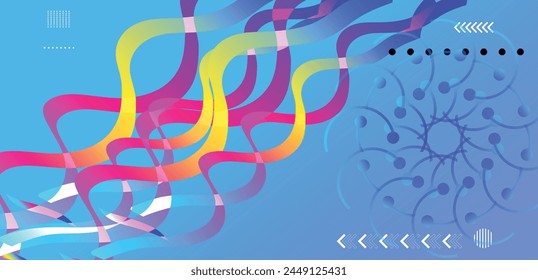 Abstract colorful flat design vector background