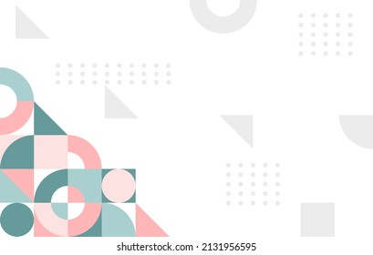 Abstract Colorful Flat Geometric Background