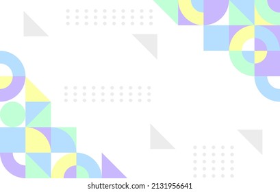 Abstract Colorful Flat Geometric Background