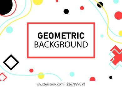 Abstract colorful flat geometric background