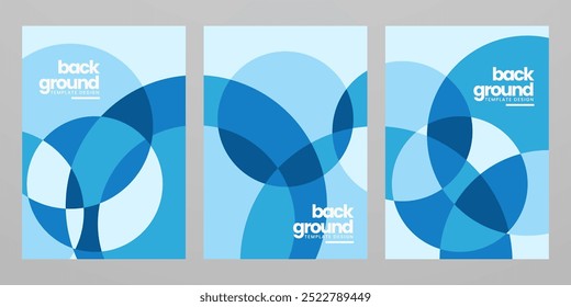 Conjunto de Plantilla de patrón de fondo líquido geométrico plano colorido abstracto colección