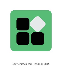 Abstract colorful flat icon design for mobile application hamburger UI design