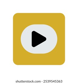 Abstrato colorido ícone plano design para aplicação móvel Vídeo play - UI design