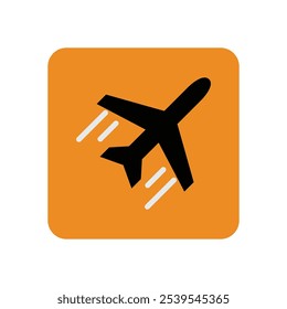 Abstract colorful flat icon design for flying plane mobile application - UI  design