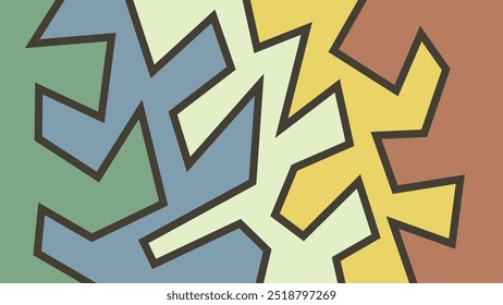 ABSTRACT COLORFUL FLAT PASTEL BACKGROUND WITH ZIG ZAG DESIGN VECTOR TEMPLATE FOR WALLPAPER, COVER DESIGN, HOMEPAGE DESIGN