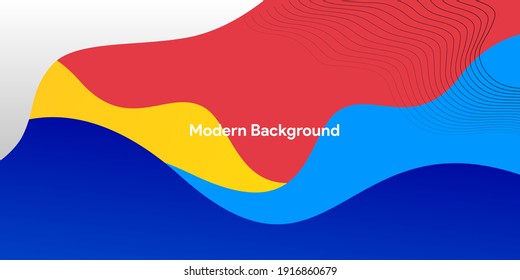 abstract colorful flat wave muticolor background