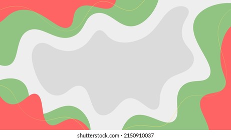 Abstract Colorful Flat Waves Background Design In White