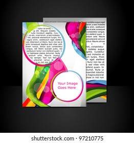 abstract colorful flayer vector illustration