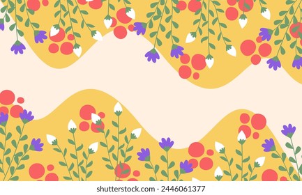 Abstract colorful floral background with copy spaces