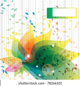 Abstract colorful floral background, eps10