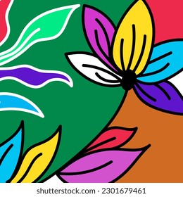 abstract colorful floral background pattern  design. flower style and summer theme