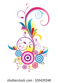 abstract colorful floral background vector illustration