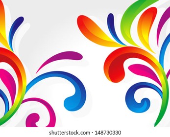 abstract colorful floral background vector illustration 