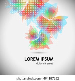 Abstract colorful floral background. Vector
