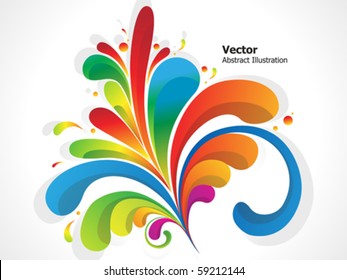 abstract colorful floral background vector illustration